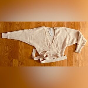 Brand new Cream Knit Wrap Sweater size S